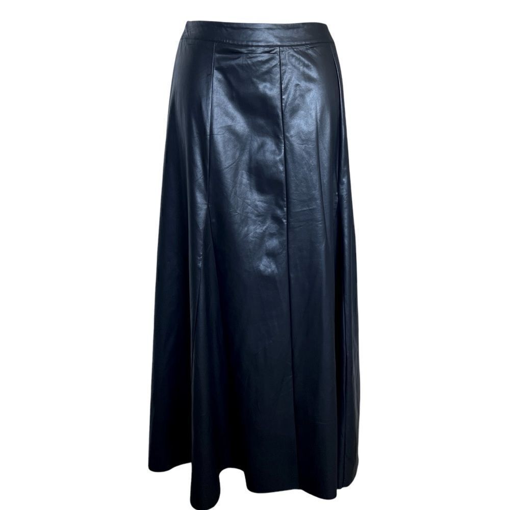 PROMESA Perfectly Polished Vegan Leather A-Line Maxi Skirt Size L